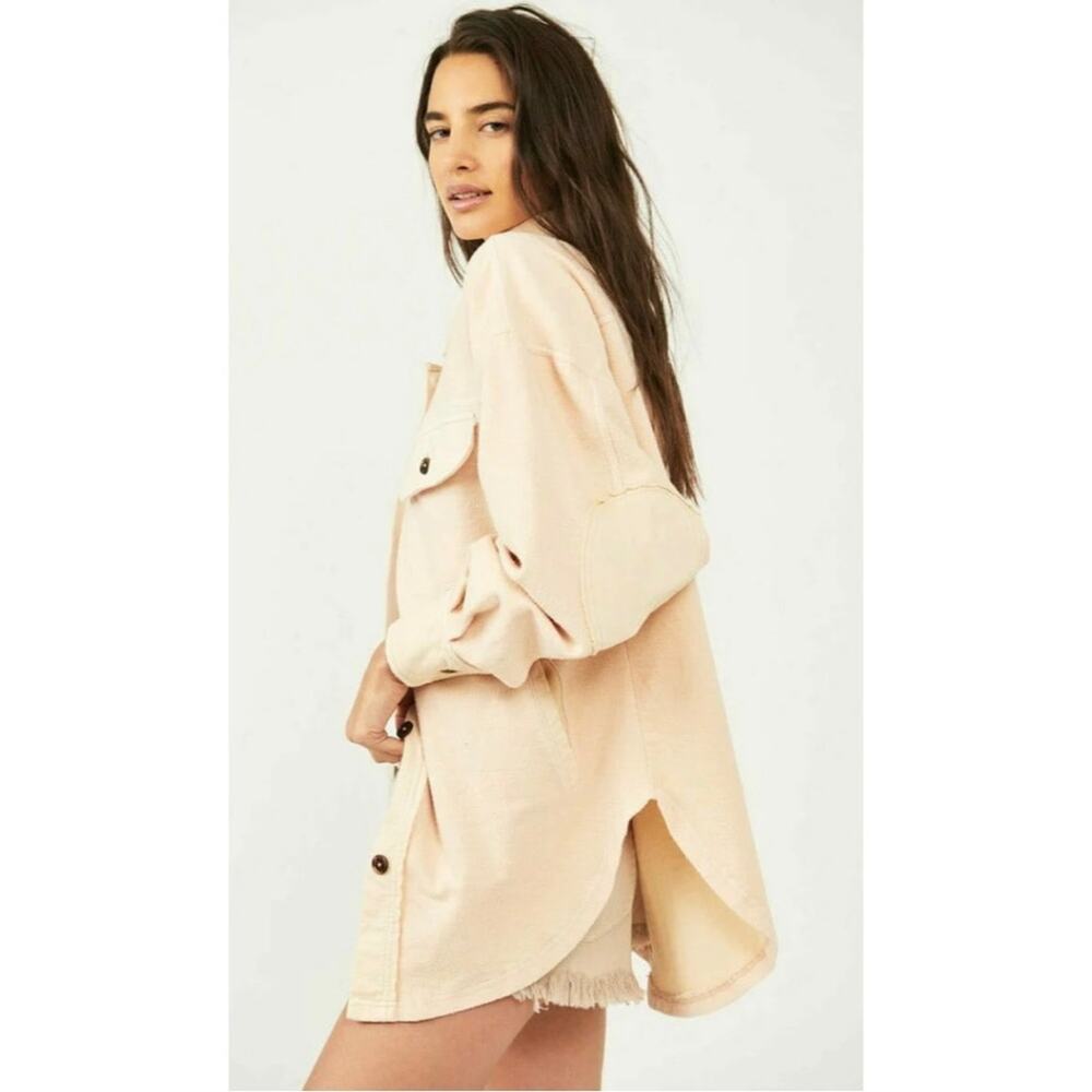 NWT Free People Ruby Button Front Flannel Shacket… - image 4